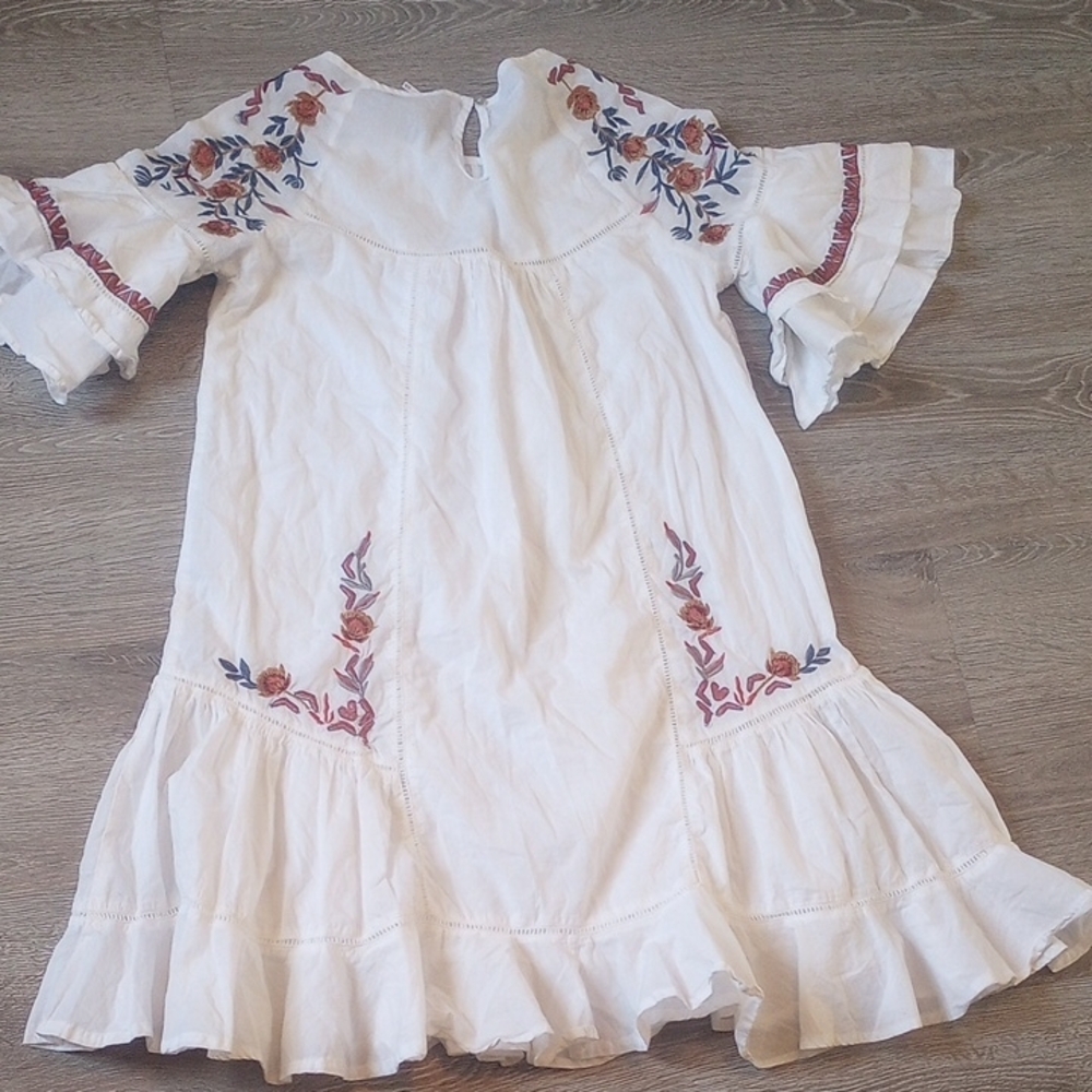 Free People White Embellished Ruffled Maxi Sundress - Picture 7 of 8